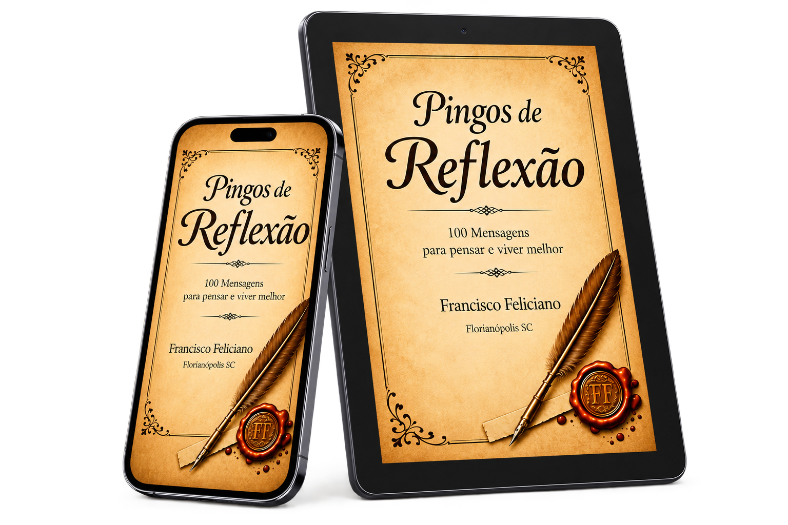Mockup do livro Pingos de Reflexão