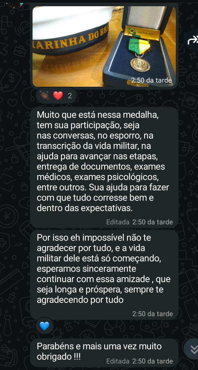Depoimento de aluno